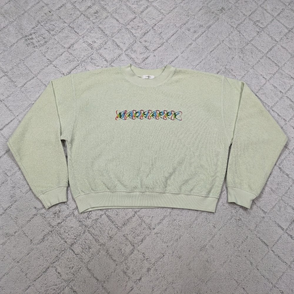 Women's Green Sweatshirt with Colorful Design